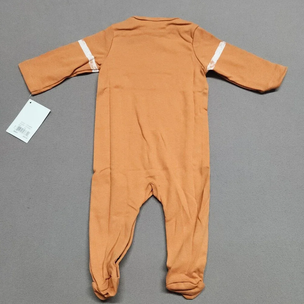Genuine Texas Longhorns Infant Footed Romper 6/9M Cotton Body Suit 149